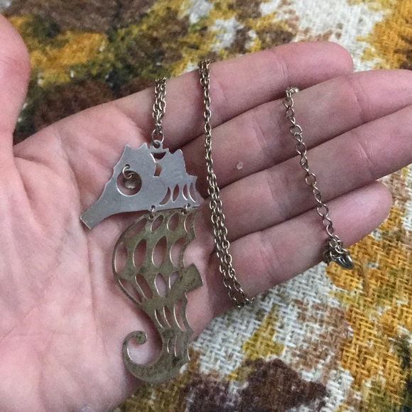 THREE FOR $22 Cute Seahorse long Necklace - Picture 3 of 3
